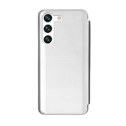 Telefontok Samsung Galaxy S23 - Ezüst Clear View Tok-1