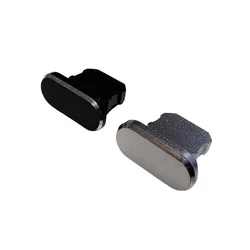 Egyéb kiegészítők: Porvédő kupak - Lightning (iPhone) csatlakozóba - fekete/ezüst, műanyag (2db)-2