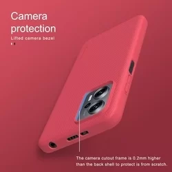 Telefontok Xiaomi Redmi Note 11T Pro - Nillkin Super Frosted piros tok-2