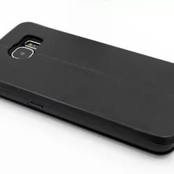Telefontok UNIQ Fekete Kihajtható Tok - Samsung Galaxy S6 (8719273222249)-1