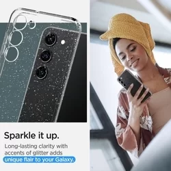 Telefontok Samsung Galaxy S23 - Spigen Liquid Crystal Glitter TPU átlátszó tok-11