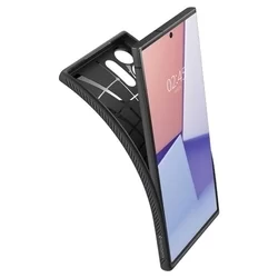 Telefontok Samsung Galaxy S23 Ultra - SPIGEN Liquid Air matt fekete hátlap tok-4