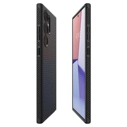 Telefontok Samsung Galaxy S23 Ultra - SPIGEN Liquid Air matt fekete hátlap tok-9