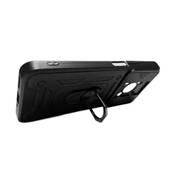 Telefontok Huawei nova Y90 - Tech-Protect Camshield - fekete szilikon tok, kitámasztó ujjgyűrűvel, csúsztatható kameravédővel-3