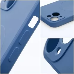 Telefontok iPhone 11 - MagSafe kompatibilis kék szilikon tok-2