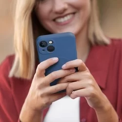 Telefontok iPhone 11 - MagSafe kompatibilis kék szilikon tok-5