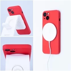 Telefontok iPhone 7 / 8 - MagSafe kompatibilis piros szilikon tok-3