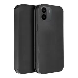 Xiaomi Redmi A1 Telefontok - Dual Pocket - fekete mágneses átlátszó szilikon keretes könyvtok-1