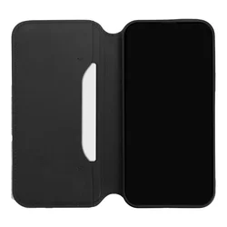 Xiaomi Redmi A1 Telefontok - Dual Pocket - fekete mágneses átlátszó szilikon keretes könyvtok-2