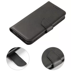 Telefontok OnePlus 10 Pro 5G - fekete ráhajtófüles bőr könyvtok -1