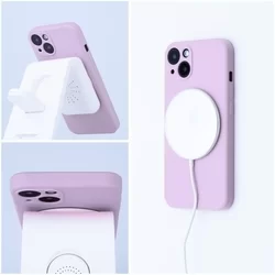 Telefontok iPhone 7 / 8 - MagSafe kompatibilis pink szilikon tok-1