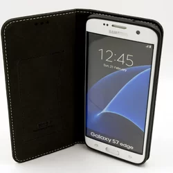 Telefontok UNIQ Fekete Kihajtható Tok - Samsung Galaxy S7 (8719273222126)-3