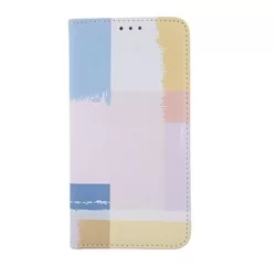 Telefontok Samsung Galaxy S22 - Smart Trendy Coloured Square - mágneses szilikon keretes könyvtok-2