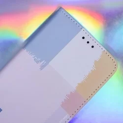 Telefontok Xiaomi Poco C40 - Smart Trendy Coloured Square - mágneses szilikon keretes könyvtok-4