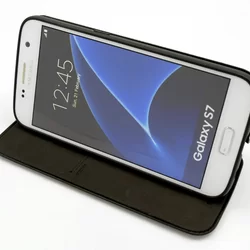 Telefontok UNIQ Fekete Kihajtható Tok - Samsung Galaxy S7 (8719273222270)-1