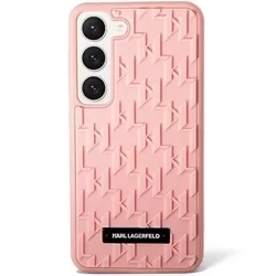 Telefontok Samsung Galaxy S23+ (S23 Plus) - Karl Lagerfeld 3D Monogram - pink hátlap tok-1