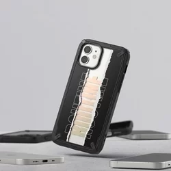 Telefontok iPhone 12 mini - Ringke Fusion X Routine - mintás ütésálló hátlap tok-3