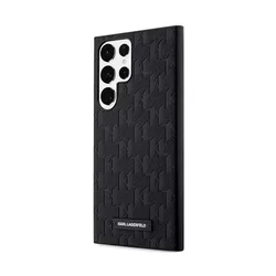 Telefontok Samsung Galaxy S23 Ultra - Karl Lagerfeld Saffiano Mono Metal Logo - fekete hátlap tok-1