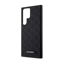 Telefontok Samsung Galaxy S23 Ultra - Karl Lagerfeld Saffiano Mono Metal Logo - fekete hátlap tok-2