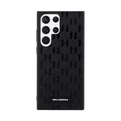 Telefontok Samsung Galaxy S23 Ultra - Karl Lagerfeld Saffiano Mono Metal Logo - fekete hátlap tok-6