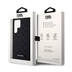 Telefontok Samsung Galaxy S23 Ultra - Karl Lagerfeld Saffiano Mono Metal Logo - fekete hátlap tok-7