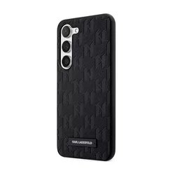 Telefontok Samsung Galaxy S23+ (S23 Plus) - Karl Lagerfeld Saffiano Mono Metal Logo - fekete hátlap tok-1