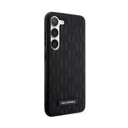 Telefontok Samsung Galaxy S23+ (S23 Plus) - Karl Lagerfeld Saffiano Mono Metal Logo - fekete hátlap tok-3