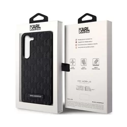 Telefontok Samsung Galaxy S23+ (S23 Plus) - Karl Lagerfeld Saffiano Mono Metal Logo - fekete hátlap tok-7