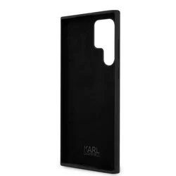 Telefontok Samsung Galaxy S23 Ultra - Karl Lagerfeld Liquid Silicone Choupette NFT - fekete hátlap tok-1