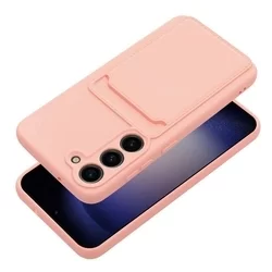 Telefontok Samsung Galaxy S23 - Forcell Card - pink kártyatartós szilikon hátlap tok-2