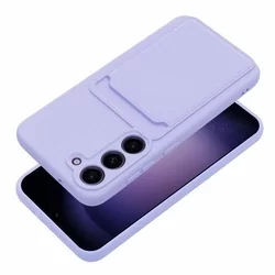 Telefontok Samsung Galaxy S23 - Forcell Card - lila kártyatartós szilikon hátlap tok-2