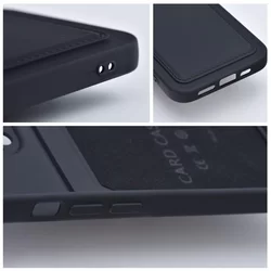 Telefontok Samsung Galaxy S23 Ultra - Forcell Card - fekete kártyatartós szilikon hátlap tok-3