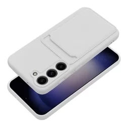 Telefontok Samsung Galaxy S23 - Forcell Card - fehér kártyatartós szilikon hátlap tok-2