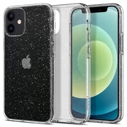 Telefontok iPhone 12 mini - Spigen Liquid Crystal Glitter átlátszó tok-2