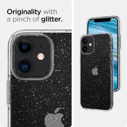 Telefontok iPhone 12 mini - Spigen Liquid Crystal Glitter átlátszó tok-3