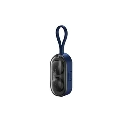 Headset: Remax TWS-15 - kék bluetooth headset, töltő tokkal csukló karpánttal-1