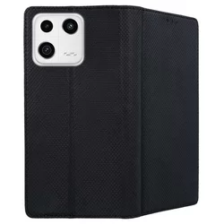 Xiaomi 13 Pro Telefontok - fekete mágneses szilikon keretes könyvtok-2