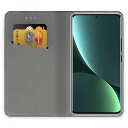 Xiaomi 13 Pro Telefontok - arany mágneses szilikon keretes könyvtok-1