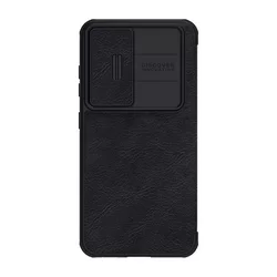 Telefontok Samsung Galaxy S23+ (S23 Plus) - Nillkin Qin Pro - kihajtható bőr könyvtok, csúsztatható kameravédővel, fekete-2
