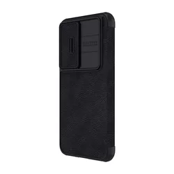 Telefontok Samsung Galaxy S23+ (S23 Plus) - Nillkin Qin Pro - kihajtható bőr könyvtok, csúsztatható kameravédővel, fekete-4