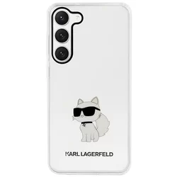 Telefontok Samsung Galaxy S23 - Karl Lagerfeld Ikonik Choupette - átlátszó műanyag hátlap tok-2