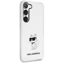 Telefontok Samsung Galaxy S23 - Karl Lagerfeld Ikonik Choupette - átlátszó műanyag hátlap tok-3