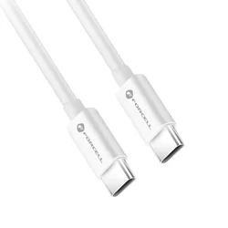 Forcell C339 - Type-C (USB-C) / Type-C (USB-C) fehér kábel, 2m, 5A-1