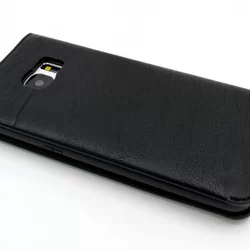 Telefontok UNIQ Fekete Kihajtható Tok - Samsung Galaxy S7 Edge -1