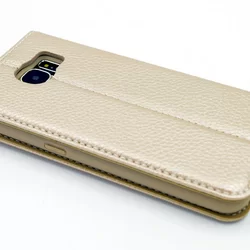 Telefontok UNIQ Kihajtható Tok Arany - Samsung Galaxy S6 (8719273222102)-1