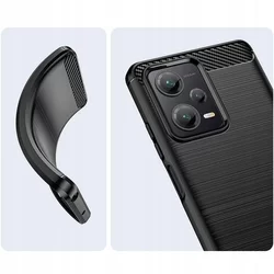 Telefontok Xiaomi Redmi Note 12 5G - Carbon Fiber fekete szilikon tok-2