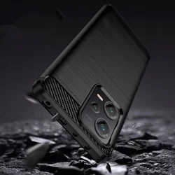 Telefontok Xiaomi Poco X5 5G - Carbon Fiber fekete szilikon tok-3