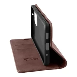 Telefontok Honor X8a - Tactical Xproof barna szilikon keretes mágneses könyvtok-1
