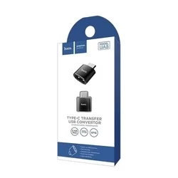 Adapter: Hoco UA5 - USB / TYPE-C (USB-C), fekete adapter-3