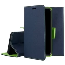 Telefontok Oppo A17 - FANCY sötétkék-zöld szilikon keretes könyvtok-3
